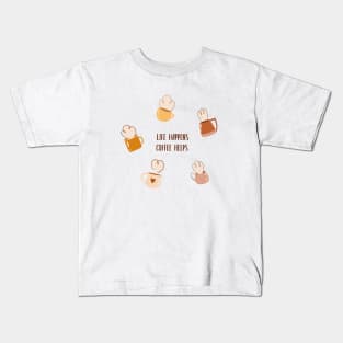 Coffee Helps Illustration Kids T-Shirt